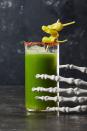 <p>Blend up this eerie twist on a classic Bloody Mary to serve for an on-theme Halloween brunch.</p><p>Get the <a href="https://www.goodhousekeeping.com/food-recipes/a28553276/swamp-thing-recipe/" rel="nofollow noopener" target="_blank" data-ylk="slk:Swamp Thing recipe;elm:context_link;itc:0;sec:content-canvas" class="link "><strong>Swamp Thing recipe</strong></a>.</p>