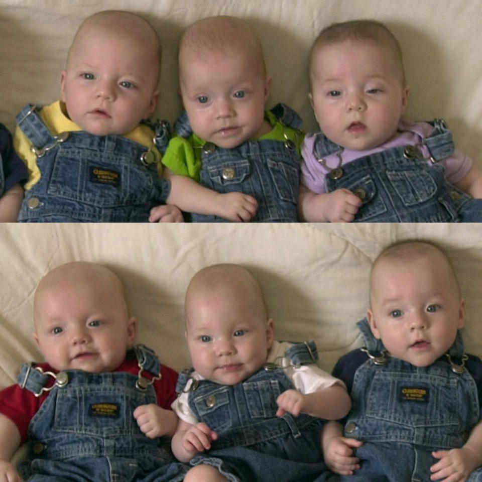 The Headrick sextuplets at six-months old. (Travis Heying of the Wichita Eagle)