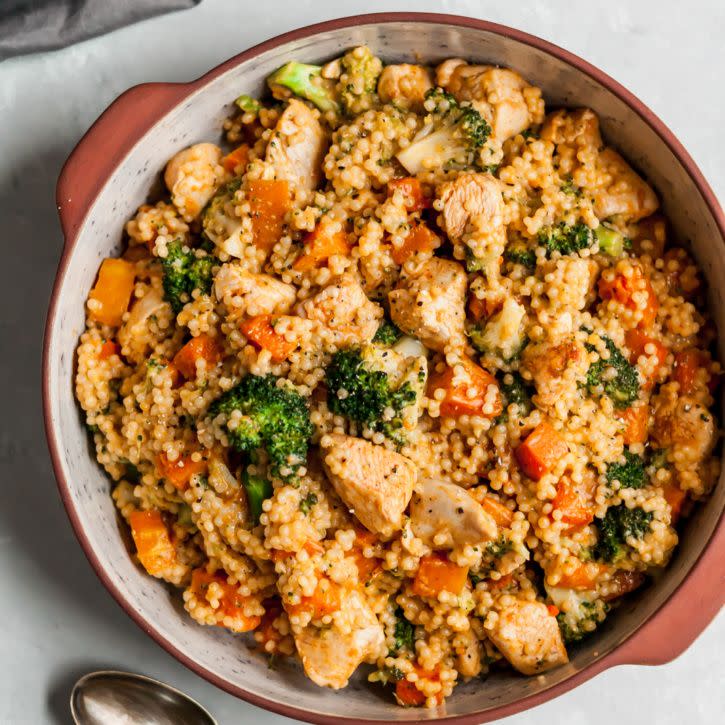 Butternut Squash Broccoli Cheddar Chicken Couscous