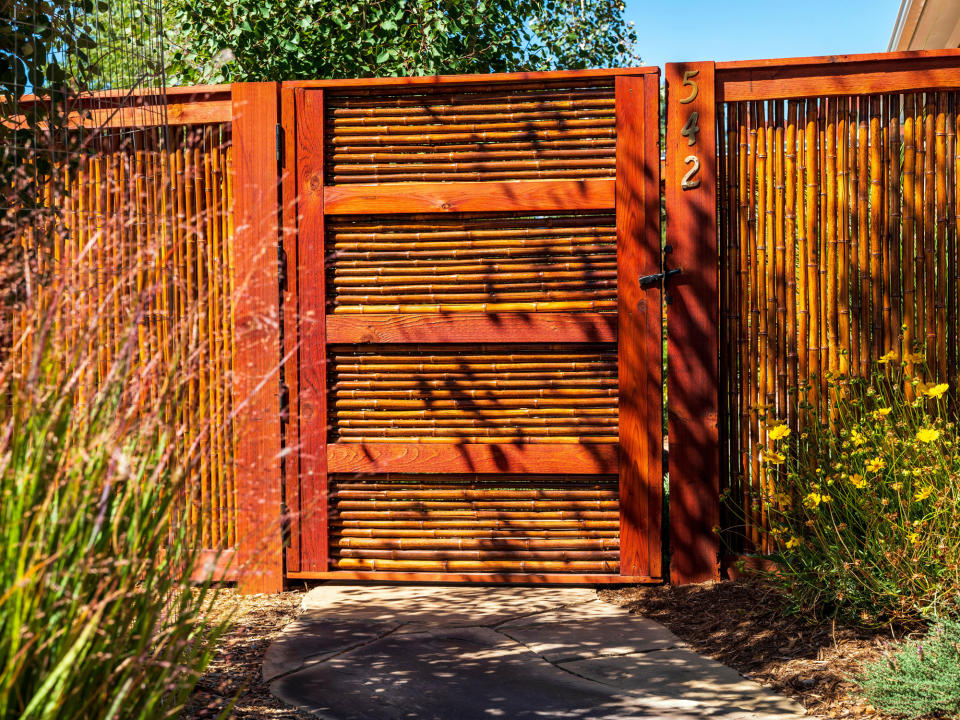 bamboo fence and gate