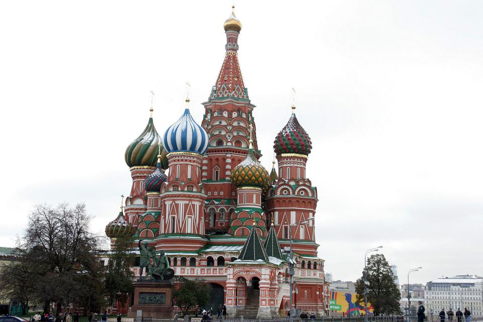 St Basil’s Cathedral in Moscow’s Red Square, just outside the walls of the Kremlin (PA) (PA Archive)