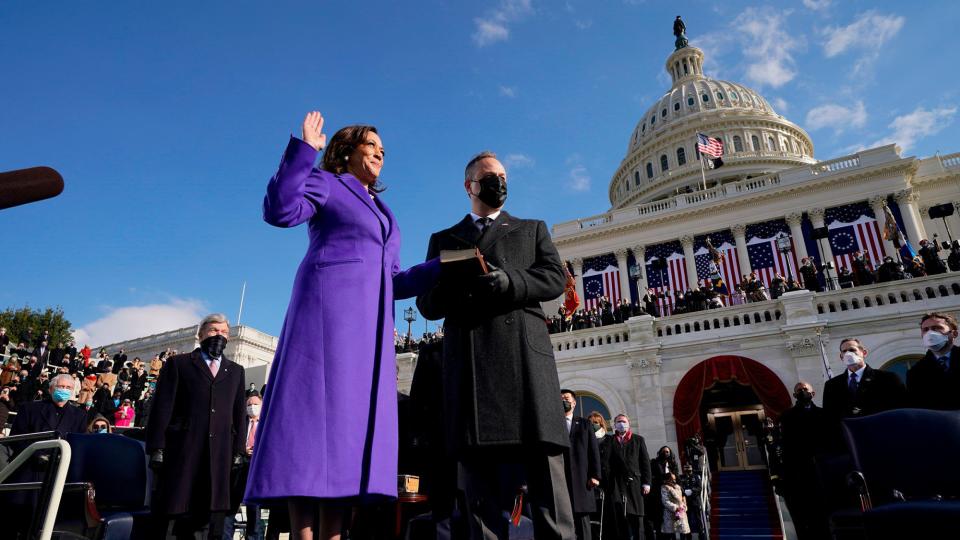 <p>Upon Harris' swearing-in on Jan. 21, 2021, Emhoff <a href="https://twitter.com/secondgentleman/status/1352290842397073413" rel="nofollow noopener" target="_blank" data-ylk="slk:tweeted about his historic role;elm:context_link;itc:0;sec:content-canvas" class="link ">tweeted about his historic role</a> as first second gentleman, having previously announced that he would be <a href="https://apnews.com/article/doug-emhoff-kamala-harris-husband-02f7b5d15ec8bb59fb7afa4f3dc58646" rel="nofollow noopener" target="_blank" data-ylk="slk:leaving his job;elm:context_link;itc:0;sec:content-canvas" class="link ">leaving his job</a> to focus on his new duties. </p> <p>He wrote, "I am honored to be the first male spouse of an American President or Vice President. But I'll always remember generations of women have served in this role before me—often without much accolade or acknowledgment. It's their legacy of progress I will build on as Second Gentleman."</p>