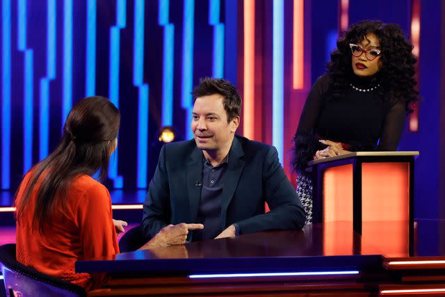 <p>Getty Images</p> Keke Palmer and Jimmy Fallon on "Password."