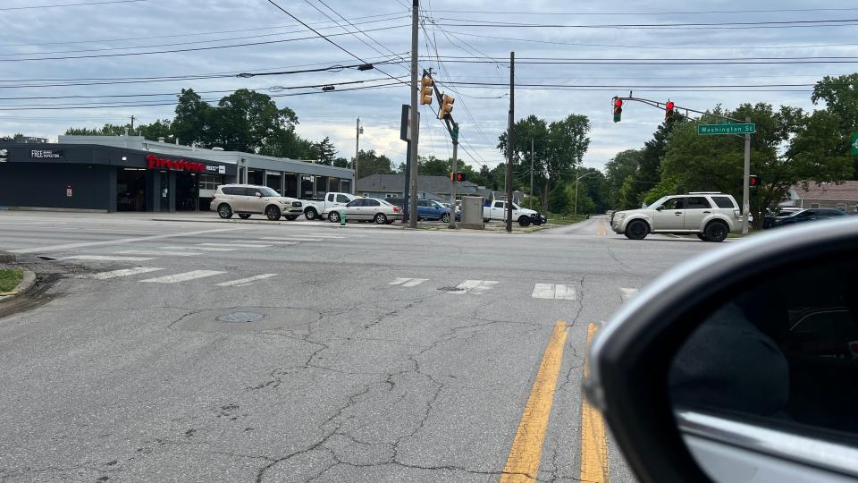 A child was struck by car at intersection before they could catch school bus