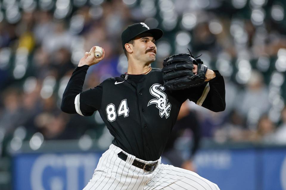 White Sox pitcher Dylan Cease has been the subject of trade rumors.