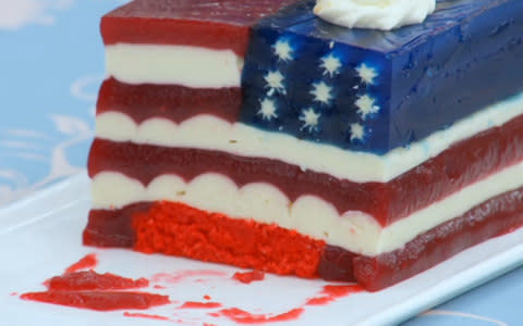 Star-spangled pudding: Steven's showstopper trifle - Credit: Love Productions/Channel 4