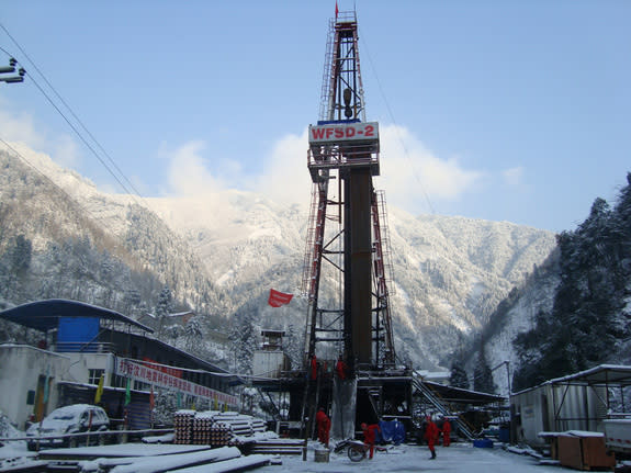 One of the sites for the Wenchuan earthquake deep-drilling project, which recorded changes in the fault following a magnitude 7.9 earthquake in 2008.