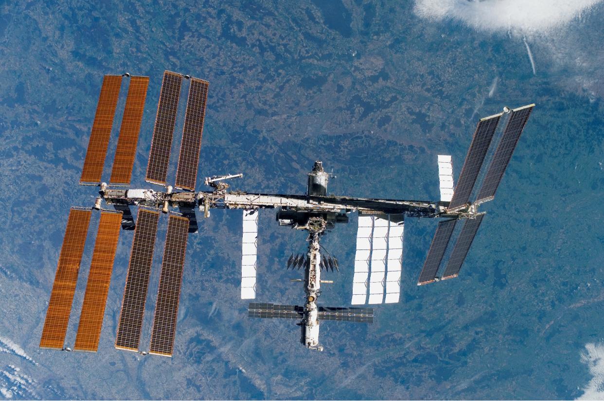 A Russian lab module is due to dock on the International Space Station (Nasa/PA) (PA Media)