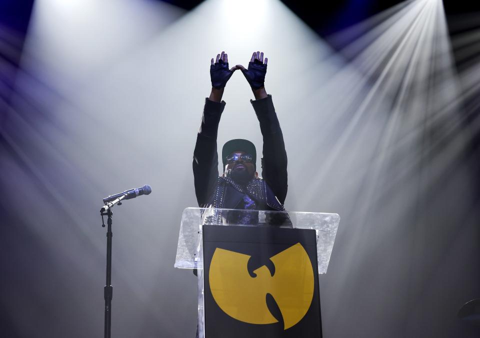 Masta Killa and RZA of the Wu-Tang Clan visit The Empire State Building on Nov. 9, 2023 in New York City.