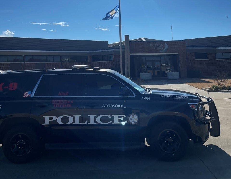 An Ardmore Police Department vehicle is shown this week.