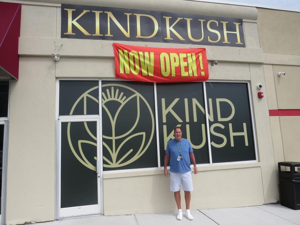 Owner Jimmy Rogovich outside his business, Kind Kush, in Rockaway. Morris County's first legal retail cannabis dispensary officially opened in the borough on August 19.