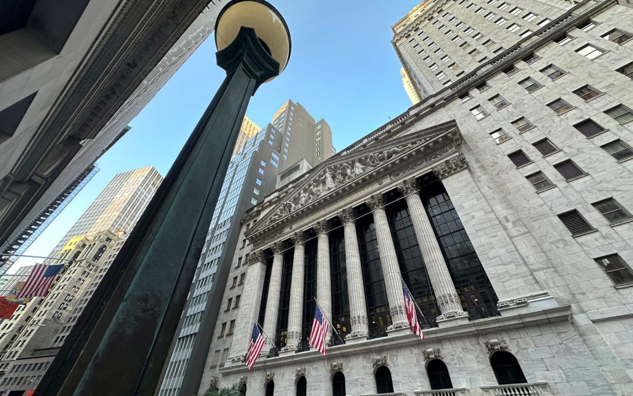 The New York Stock Exchange pictured yesterday