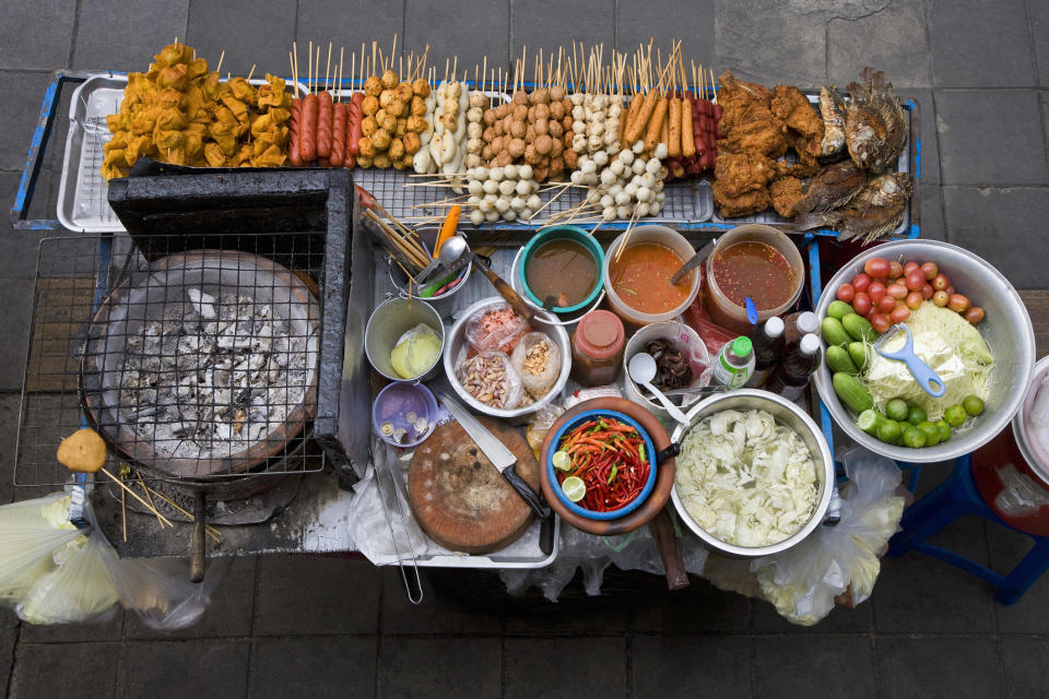 A street food stall in Bangkok.