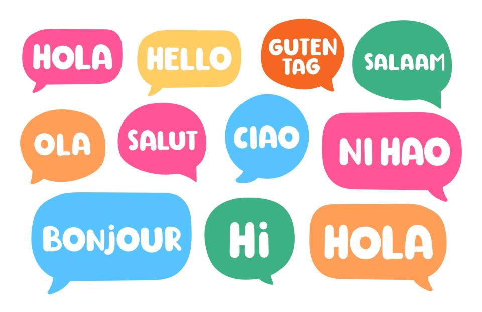 "hello" in multiple languages