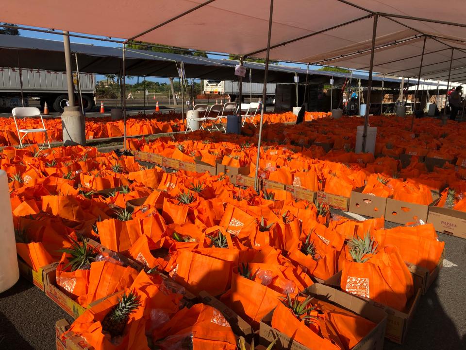 A Waianae Comprehensive Health Center food drive of fresh produce.