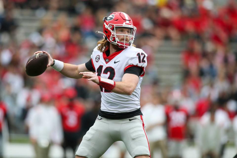 New Kentucky QB Brock Vandagriff spent three years as a backup quarterback at Georgia. Brett Davis/AP