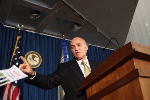 New York City Police Commissioner Raymond Kelly speaks during a news conference to announce the arrest Tuesday of five New York Police Department officers on charges that they smuggled firearms, cigarettes and slot machines. On Friday 16 police officers pleaded not guilty to charges of widespread fixing of traffic tickets as well as more serious crimes, including robbery and drug dealing