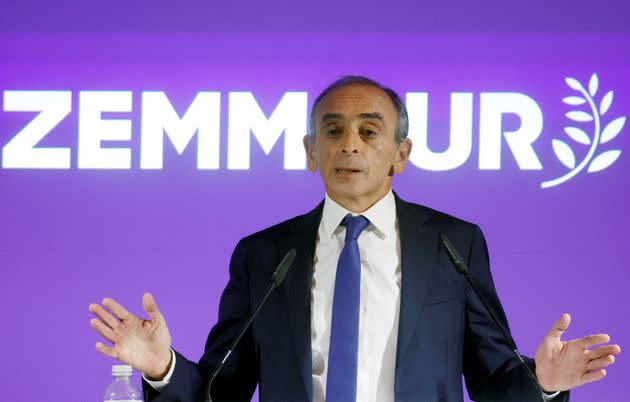 Éric Zemmour lors de ses voeux à la presse ce lundi 10 janvier.  (Photo: Gonzalo Fuentes via Reuters)