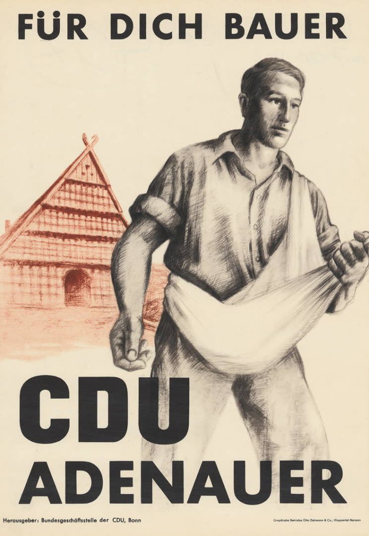 Wahlkampfplakat der CDU von 1953 (Bild: By CDU (CC BY-SA 3.0 de), via Wikimedia Commons)