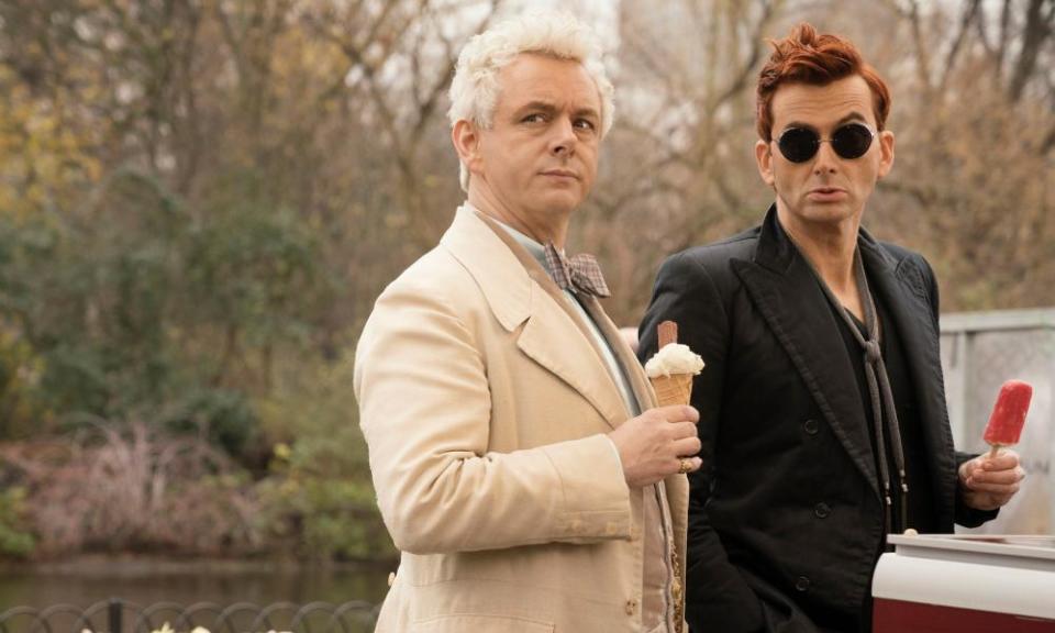 Michael Sheen and David Tennant in Good Omens.