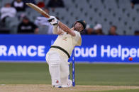 Australia's Travis Head bats against the West Indies during their cricket test match in Adelaide, Thursday, Nov. 8, 2022. (AP Photo/James Elsby)