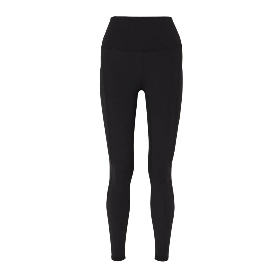 A black pair of Lululemon Align high rise leggings.