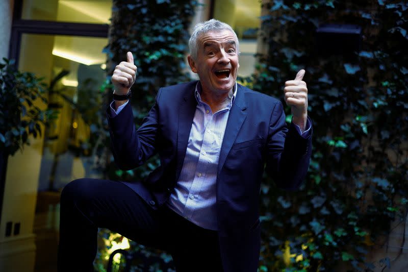 Ryanair CEO Michael O'Leary during an interview with Reuters in Rome