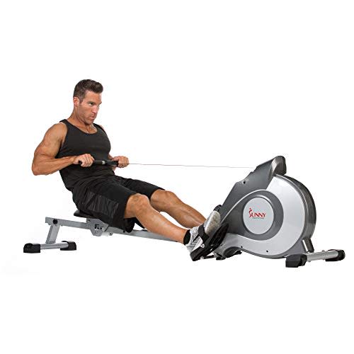 Sunny Health & Fitness Magnetic Rowing Machine Rower with LCD Monitor