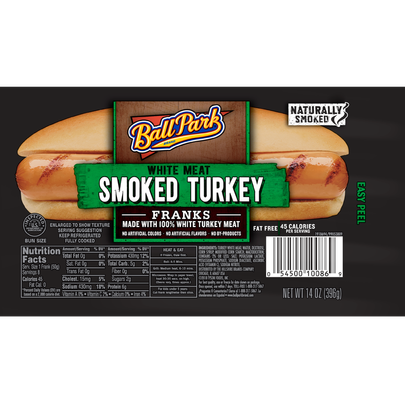 An unhealthy turkey option to avoid: Ball Park Brand White Meat Smoked Turkey Franks