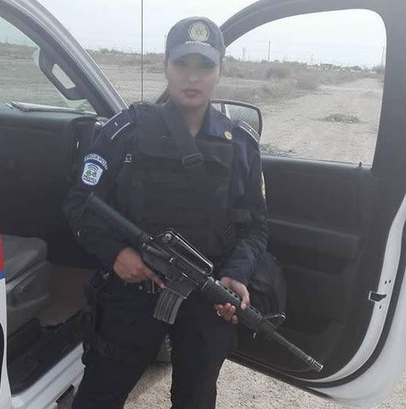 It is believed the image of Garcia was taken while working on shift in Escobedo, a city in Nuevo Leon, northern Mexico. Photo: Noticiasao Minuto