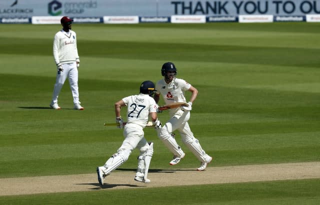 Rory Burns, left, and Dom Sibley made a positive start 