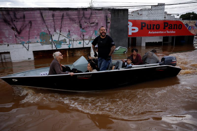 Flooding due to heavy rains in Rio Grande do Sul state