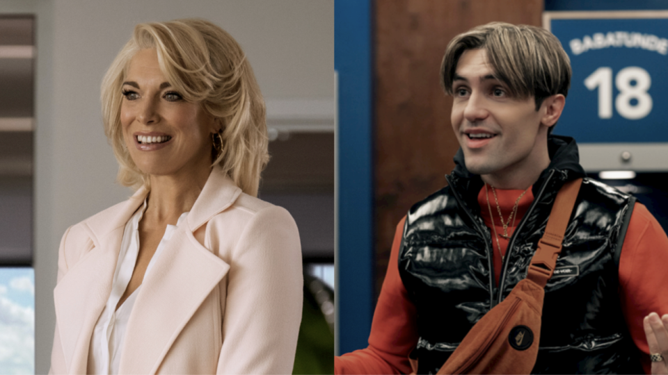 Hannah Waddingham and Phil Dunster in Apple TV+'s Ted Lasso