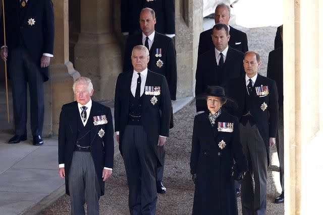 Adrian Dennis/WPA Pool/Getty Images Prince Charles in Prince Philip's funeral procession