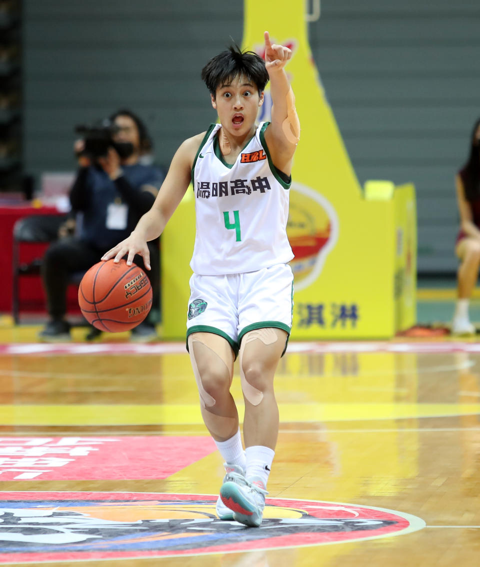 <p>陽明高中江子柔指揮作戰。（圖片來源：HJ Sports）（20230219）</p> 