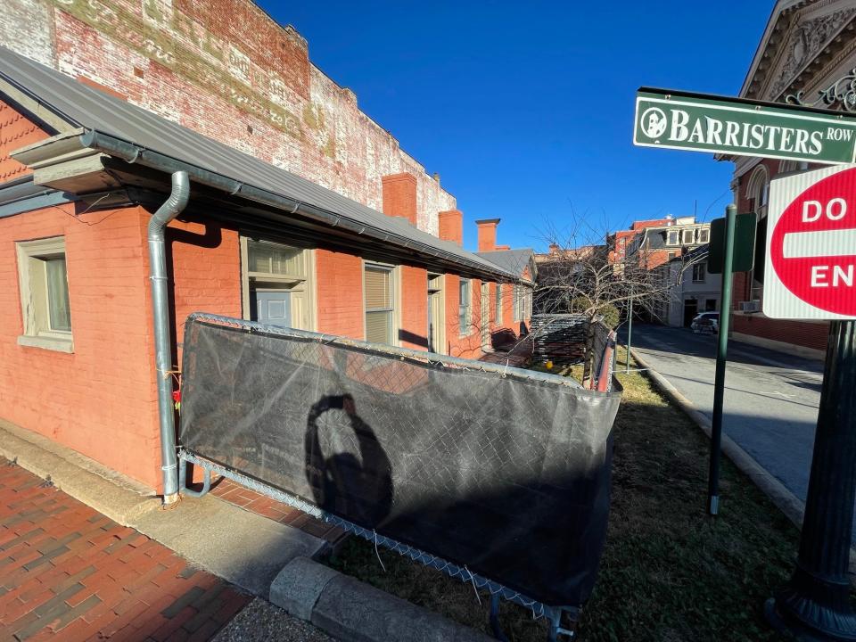 The building on Barristers Row across the street from the Augusta County Courthouse.