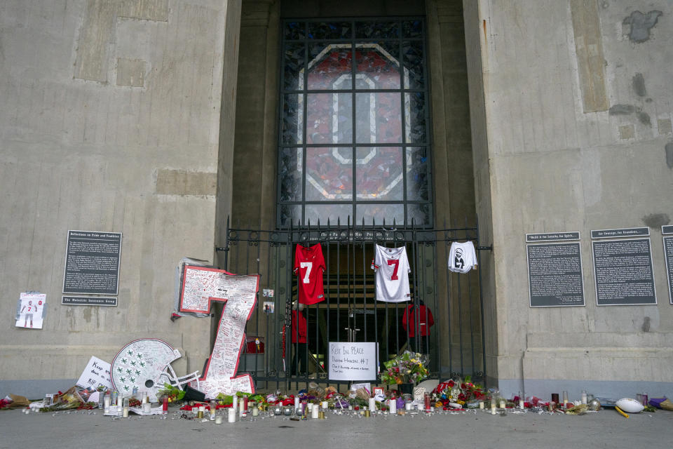 Dwayne Haskins gets memorial at Ohio Stadium.