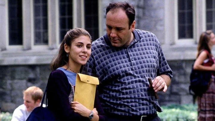 Jamie-Lynn Sigler and James Gandolfini in The Sopranos.