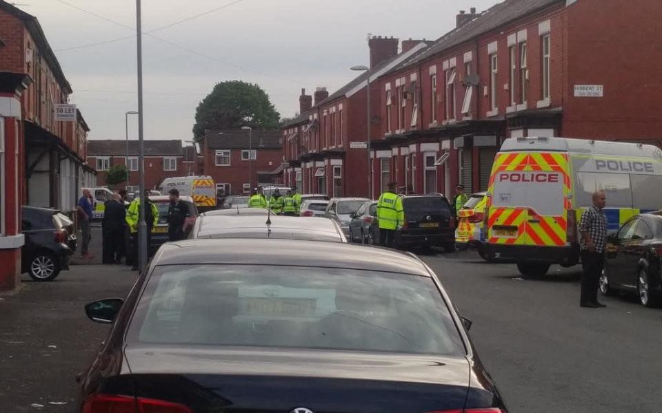 Police have arrested a 19-year-old man in Gorton in connection with terrorism offences as the series of police raids - Credit: MEN Media