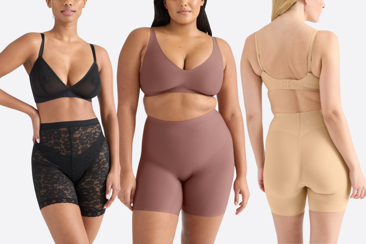 three knix models in thigh chafing shorts, I tested a bunch of Knix anti-chafing thigh shorts — these are the ones worth your money (Photos via Knix).