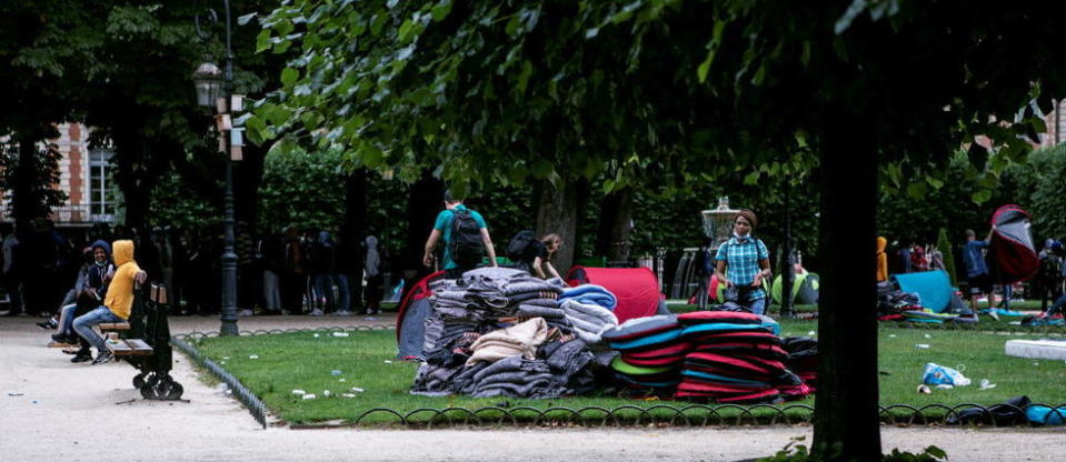 600 sans-abris s'étaient installés place des Vosges.
