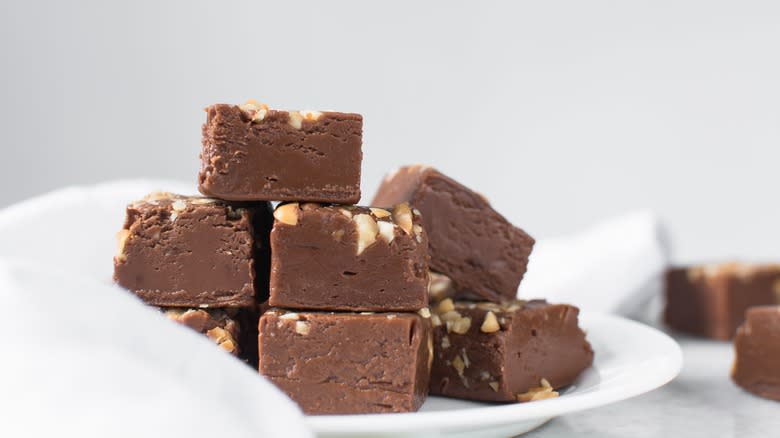 fudge served on plate