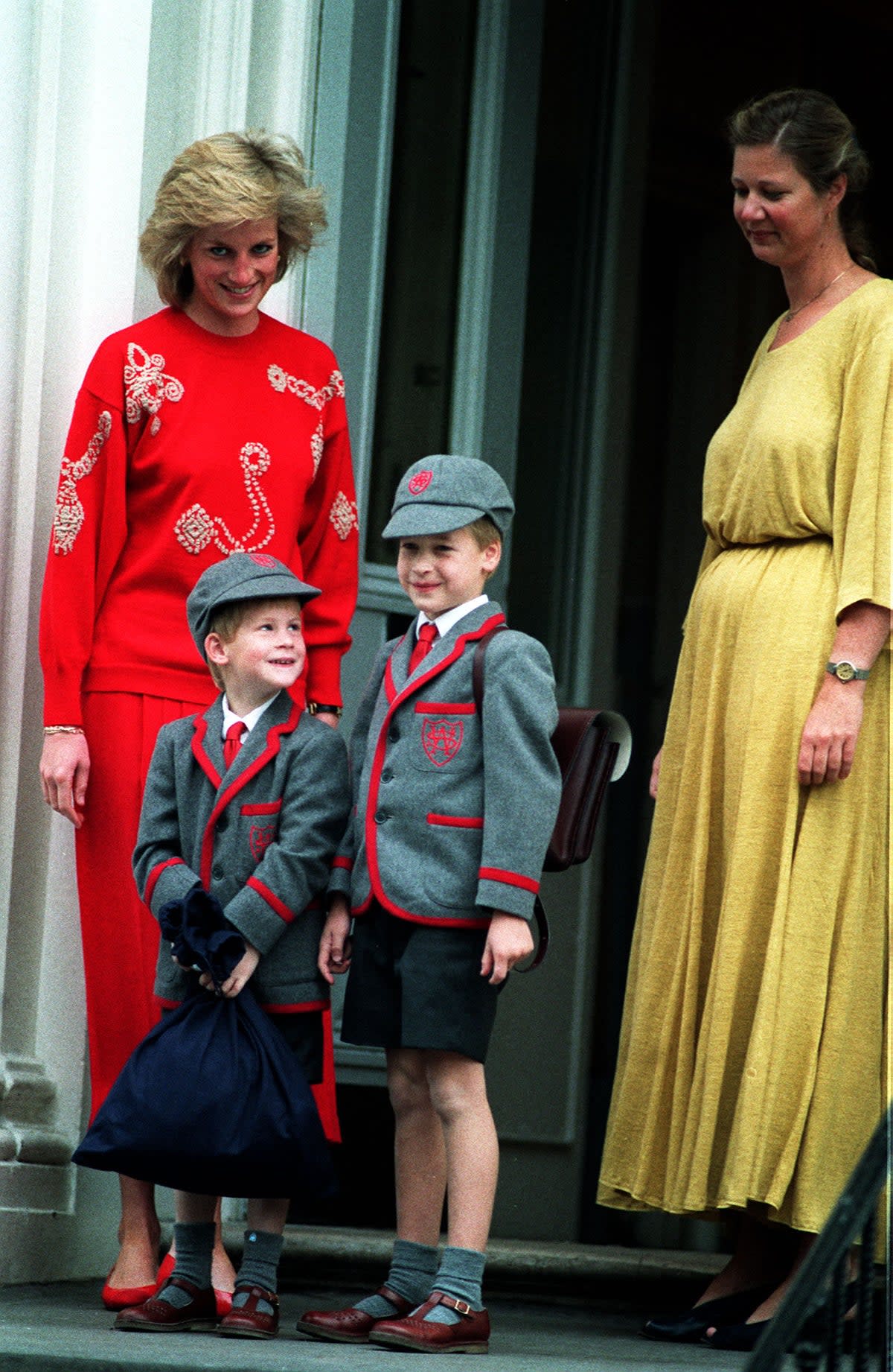 Duke of Sussex 40th birthday: <p>Harry with William on his first day at school </p> (Ron Bell/PA))