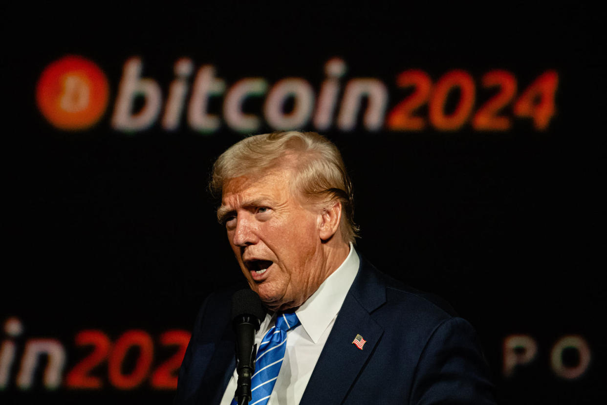 Donald Trump At Bitcoin Conference In Nashville (Jon Cherry / Getty Images)