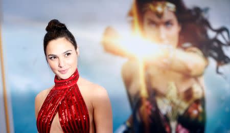 FILE PHOTO: Cast member Gal Gadot poses at the premiere of "Wonder Woman" in Los Angeles, California U.S. on May 25, 2017. REUTERS/Mario Anzuoni/File Photo