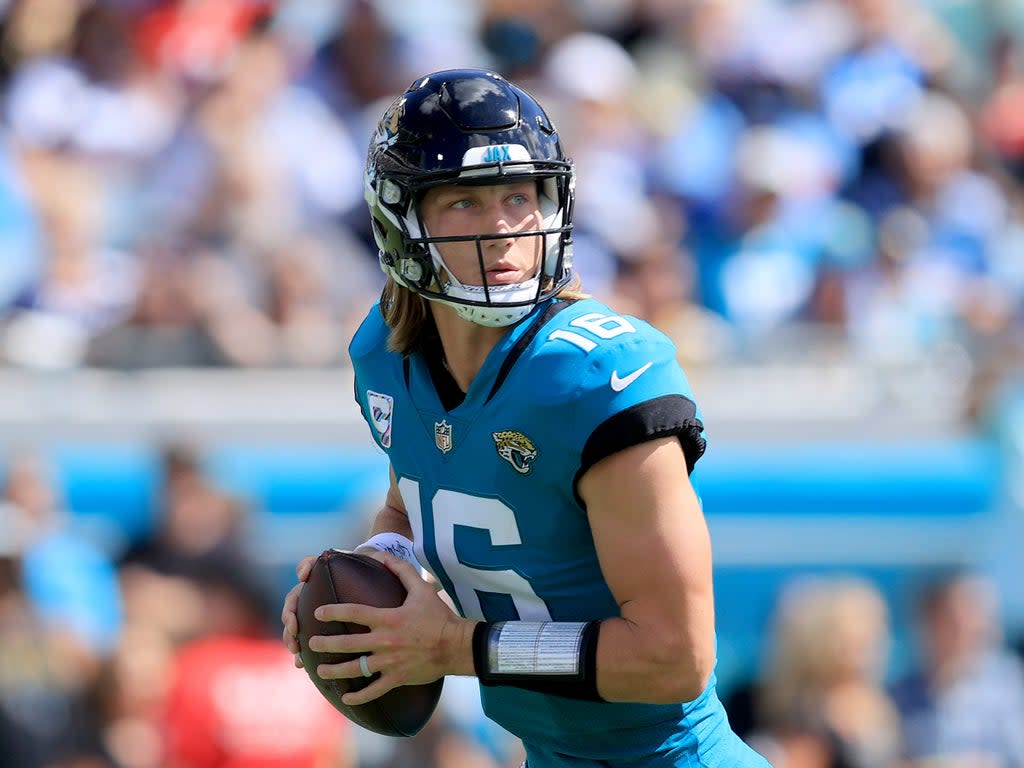 Trevor Lawrence will hope to earn his first win for the Jacksonville Jaguars against the Miami Dolphins (Getty)