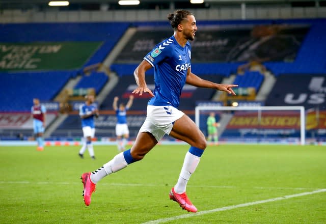 Everton’s Dominic Calvert-Lewin is among the new faces in the squad