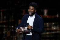 Khalid at the Brit Awards at the O2 Arena in London, Britain, February 20, 2019. REUTERS/Hannah McKay