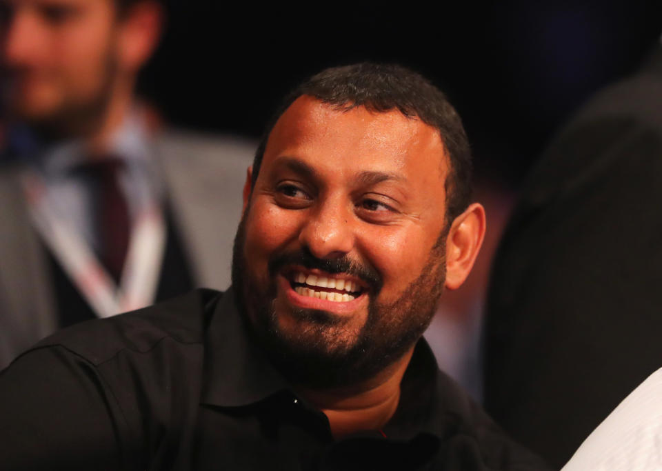 LONDON, ENGLAND - SEPTEMBER 10:  Prince Naseem Hamed looks on from ringside at The O2 Arena on September 10, 2016 in London, England.  (Photo by Richard Heathcote/Getty Images)