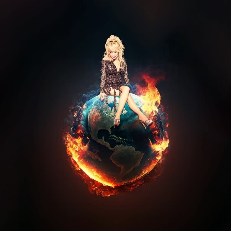 Dolly Parton Rockstar World on Fire Art
